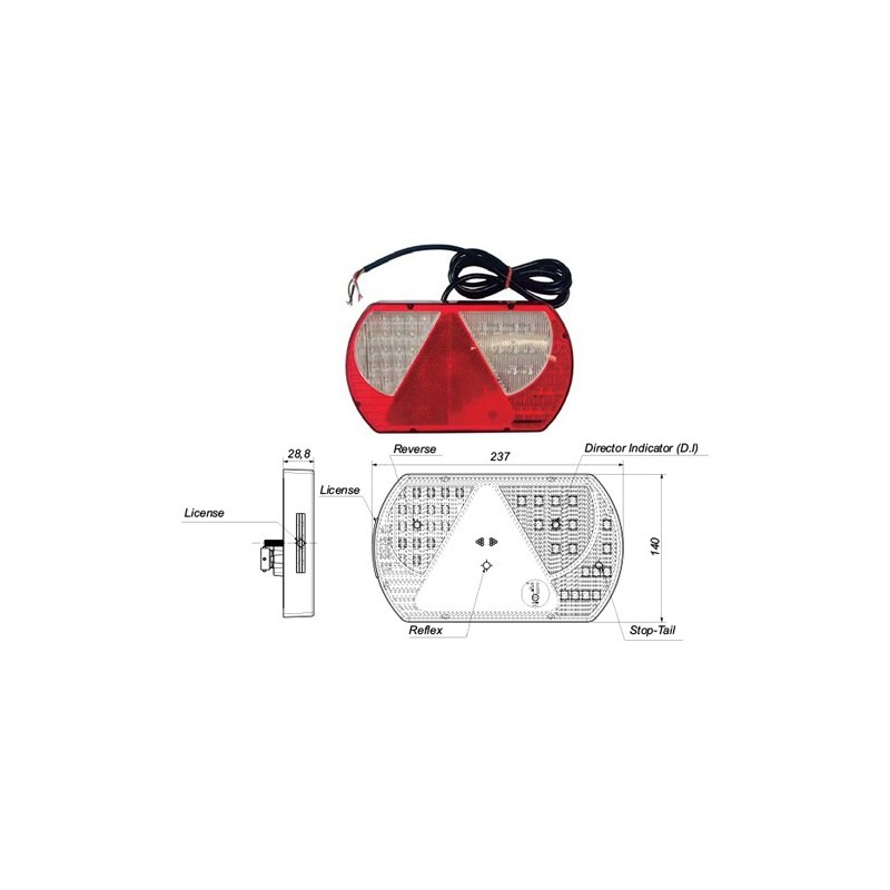 Ref. 0895 259 042 - Piloto Trasero Derecho LED 12/24V