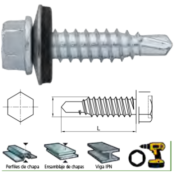 0970 02106332 - Tornillo Autoperforante Cabeza Hexagonal (Din 7504-K)