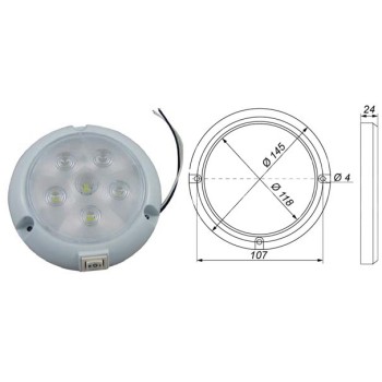 Ref. 0895 256 004 - Plafón LED Interior de Superficie con Interruptor