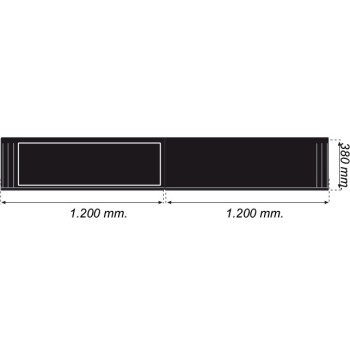 Ref. 0895 680 602 - Faldón PVC Paragolpes 1200x380 Antispray