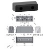 Ref. 0895 170 120 - Tope Paragolpes Goma 245x80x90mm.