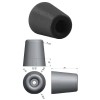 Ref. 0895 170 186 - Tope Goma Cónico Redondo 75xØ64,5