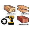 0970 040810240 - Tirafondos Para Madera, Cabeza Avellanada, Huella TX, Autotaladrantes Punta “Type 17”
