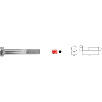 Ref. 0970 0614016130  - Tornillo DIN 931 Inoxidable A-2