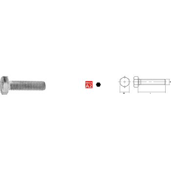 Ref. 0970 0614120100 - Tornillo DIN 933 Inoxidable A-2