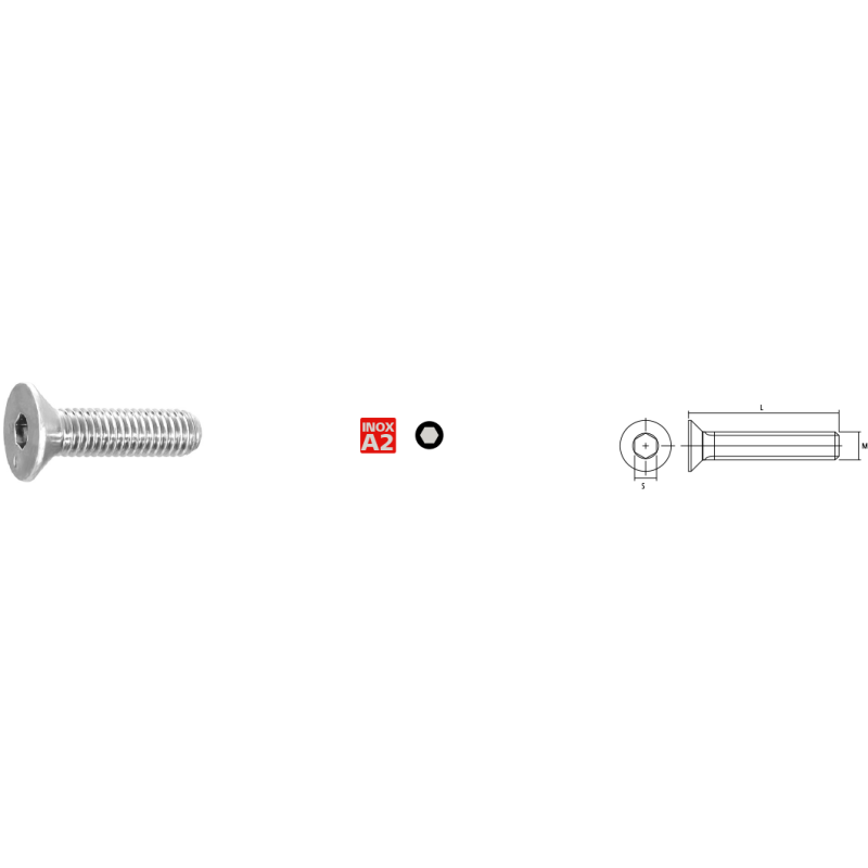 Ref. 0970 061431050 - Tornillo DIN 7991 Inoxidable A-2 M10