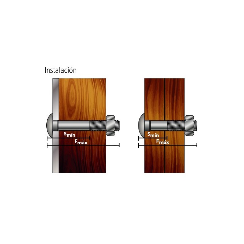 Ref. 0970 061440816 - Tornillo DIN 603 Inoxidable A-2 M8
