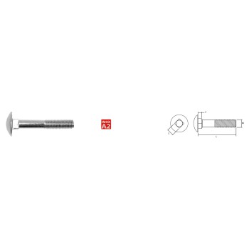 Ref. 0970 061441025 - Tornillo DIN 603 Inoxidable A-2 M10