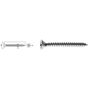 Ref. 0970 061450440 - Tornillo DIN 7505-A Inoxidable A-2 Ø4 (PZ-2)