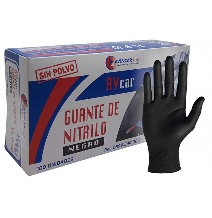 Guante nitrilo negro / Sin polvo