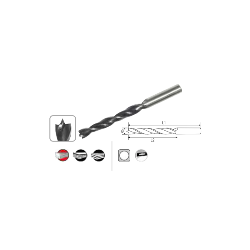 Ref. 0970 141002016 - Broca Madera 3 Puntas Uso General Serie Corta