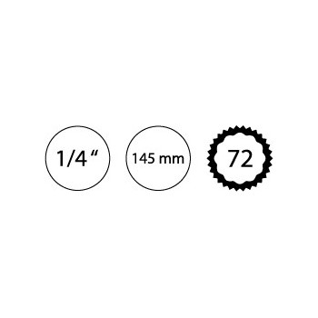 Ref. 0850 000 000 - Avcar Carraca Reversible 1/4", 72 dientes
