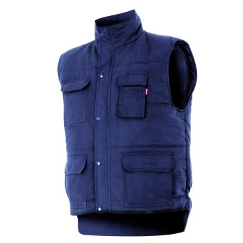 Chaleco Acolchado Multibolsillos Azul Marino