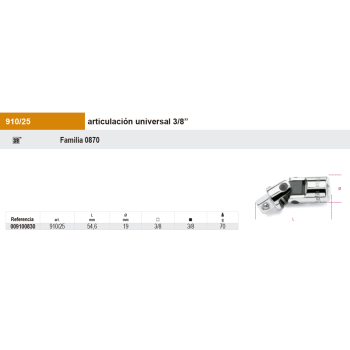 Articulación Universal 3/8"