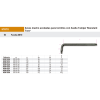 Llave macho acodada huella Torx inviolable
