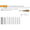 Destornilladores de vaso hexagonales tipo corto cromadas con mango
