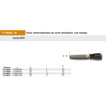 Lima semiredonda corte semi con mango