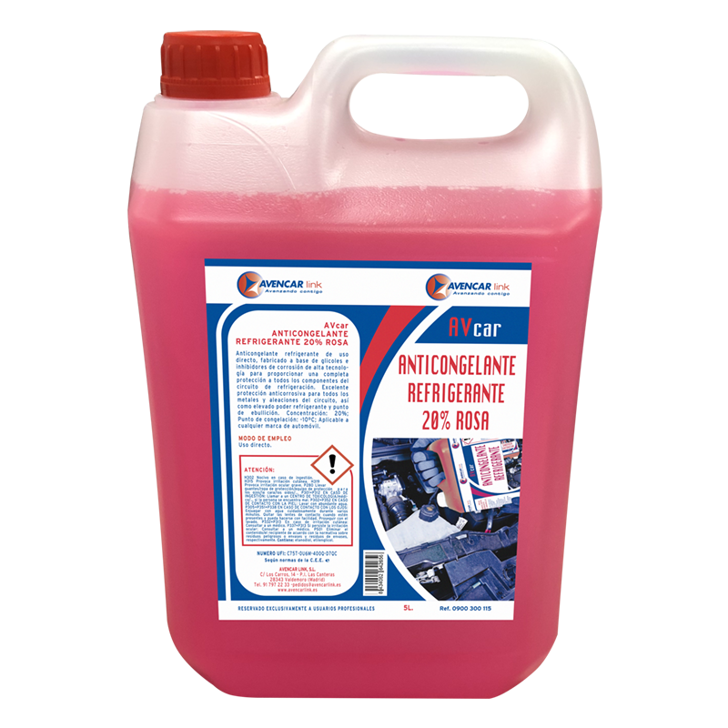 Ref. 0900 300 115 - Anticongelante Refrigerante 20%, -10º Rosa