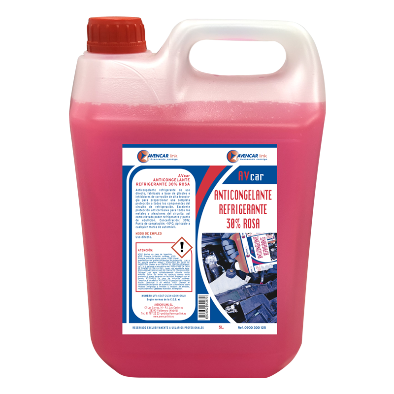 Ref. 0900 300 125 - Anticongelante Refrigerante 30%, -18º Rosa
