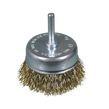 Ref. 0650 602 075 - Cepillos de Taza con vástago 6 mm Ø 75 mm Acero Latonado (Bajas revoluciones)