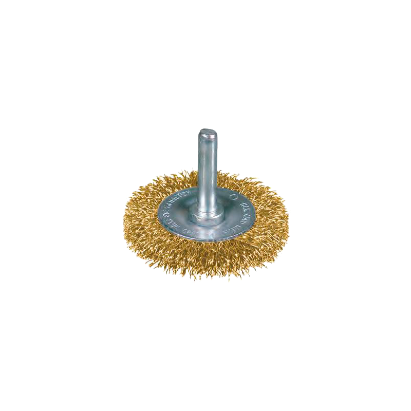 Ref. 0650 702 050 - Cepillos Circulares con vástago 6 mm Ø 50 mm Acero Latonado (Bajas revoluciones)