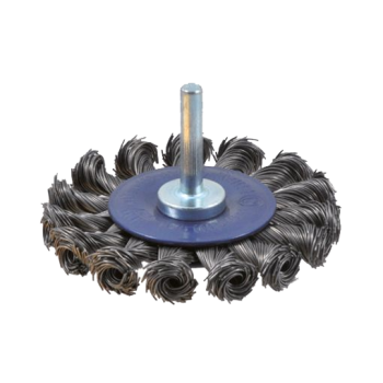 Ref. 0650 501 075 - Cepillos Circulares Alambre Trenzado con vástago 6 mm Ø 75 mm Acero (Altas revoluciones)