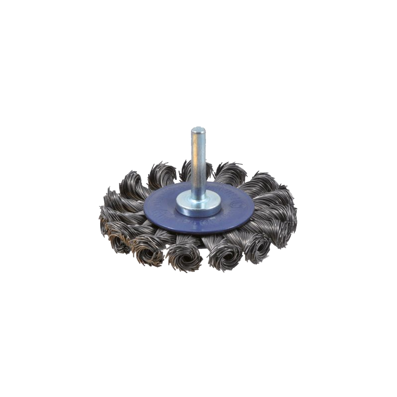 Ref. 0650 501 075 - Cepillos Circulares Alambre Trenzado con vástago 6 mm Ø 75 mm Acero (Altas revoluciones)