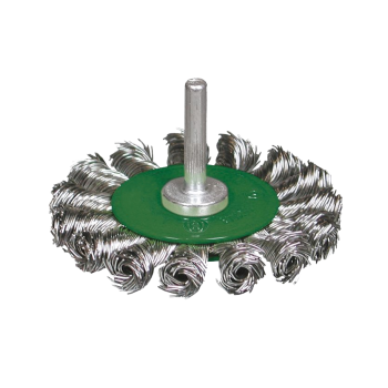 Ref. 0650 503 075 - Cepillos Circulares Alambre Trenzado con vástago 6 mm Ø 75 mm Inox (Altas revoluciones)