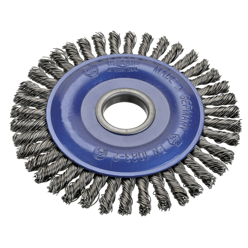 Ref. 0650 401 115 - Cepillos Circulares Alambre Trenzado agujero 22,2 mm especial soldadura para radial (Altas revoluciones)