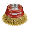 Ref. 0650 302 075 - Tazas Alambre Ondulado M-14  Ø 75 mm Acero Latonado (Altas revoluciones)