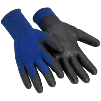 Guantes Nylon Azul Poliuretano Negro