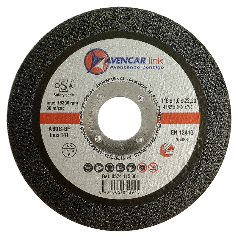 Ref. 0574 115 001 - Discos de Corte METAL/INOX