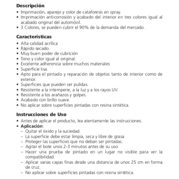 Ref. 0905 500 041 - Spray Imprimación Cataforesis Beige
