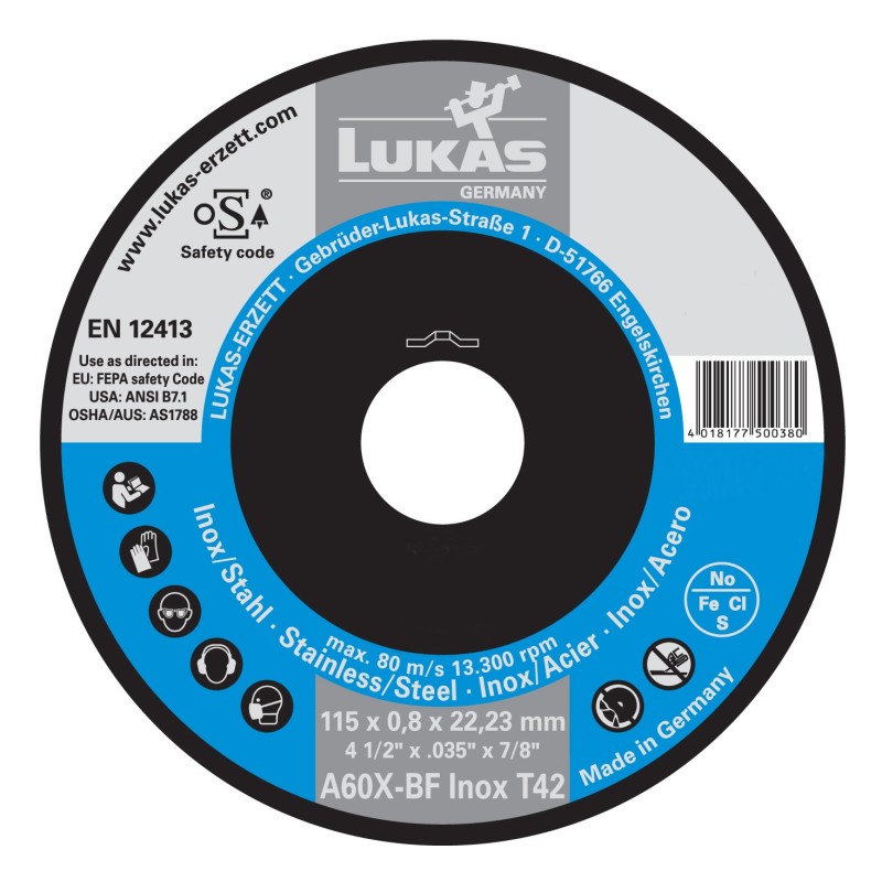 Ref. 0647 833 242 - Disco de Corte para Acero Inoxidable de 0,8 mm