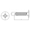 Ref. 0970 0104B4222 - Tornillo Rosca Chapa, Cabeza Extraplana, Phillips