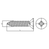 FAM. 0970 0105Z - Tornillos Rosca Chapa, Cabeza Avellanada 80º, Phillips (DIN 7982)