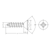 FAM. 0970 0107 - Tornillo Rosca Chapa, Cabeza Avellanada Gota de Sebo (DIN 7983)