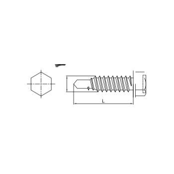 FAM. 0970 0210 - Tornillo Autoperforante Cabeza Hexagonal (Din 7504-K)