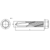 FAM. 0970 0211 - Tornillo Autoperforante para Viga Cabeza Hexagonal