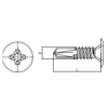 FAM. 0970 0204 - Tornillo Autoperforante, Cabeza Extraplana, Phillips