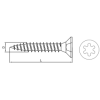 FAM. 0970 0408 - Tirafondos para Madera, Cabeza Avellanada, Huella TX, Autotaladrantes Punta “Type 17”