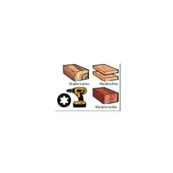 FAM. 0970 0408 - Tirafondos para Madera, Cabeza Avellanada, Huella TX, Autotaladrantes Punta “Type 17”
