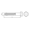 FAM. 0970 0410 - Tornillo Barraquero, Cabeza Hexagonal (Din-571)