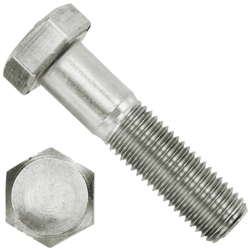 FAM. 0018 - Tornillo Métrico Cabeza Hexagonal  (DIN 931)  CINCADO 1/2 ROSCA PASANTE