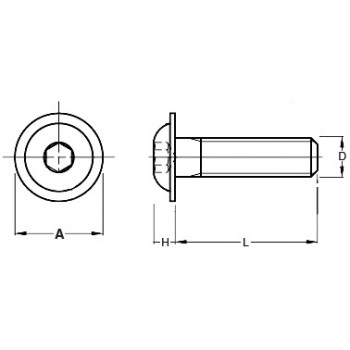 Ref. 0016 738 616 - Tornillo Carenado Moto (ISO 7380)