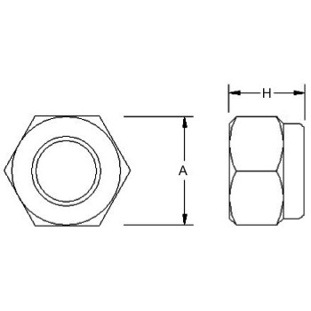 Ref. 0120 014 - Tuerca hexagonal autoblocante calidad 8 (DIN 985)