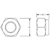 Ref. 0120 014 - Tuerca hexagonal autoblocante calidad 8 (DIN 985)