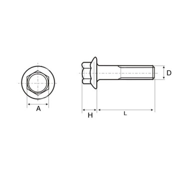 FAM. 0019 - Tornillo Tensilock  (DIN 6921) Calidad 8.8