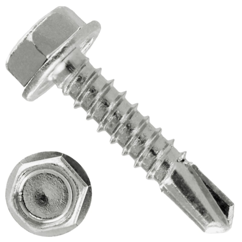Ref. 0054 55 32 - Tornillo autoperforante hexagonal cincado (DIN 7504-K)