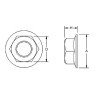 FAM. 0134 - Tuerca Tensilock  (DIN 6923) Calidad 8.8